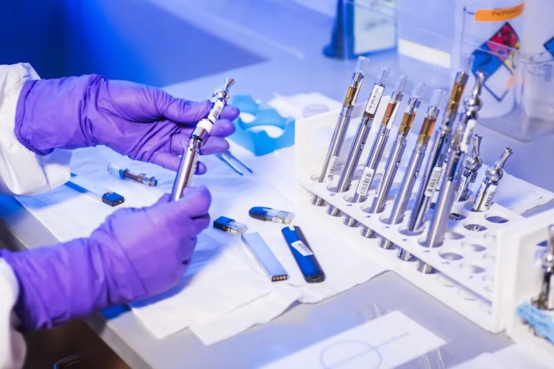 Laboratory analysis at Al-Quba Scientific Bureau